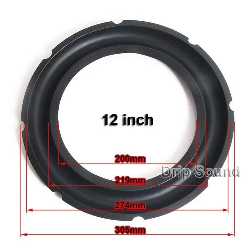 Für 8 "/10"/12 "Zoll Audio Lautsprecher Anti-oxidation Gummi Surround Rand Subwoofer Surround Kreis Reparatur Teile #WIDE