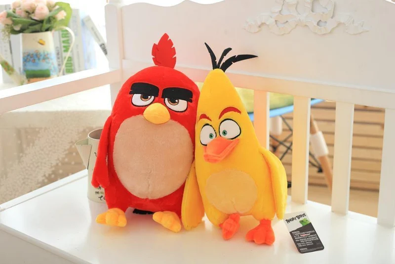 Angry Red Bird Chuck Bomb Bad Piggies Plüschtier Anime-Figuren Stofftier Weihnachtsgeschenke für Kinder Kindergeburtstagsgeschenk