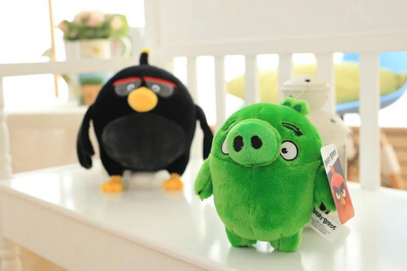 Angry Red Bird Chuck Bomb Bad Piggies Plüschtier Anime-Figuren Stofftier Weihnachtsgeschenke für Kinder Kindergeburtstagsgeschenk