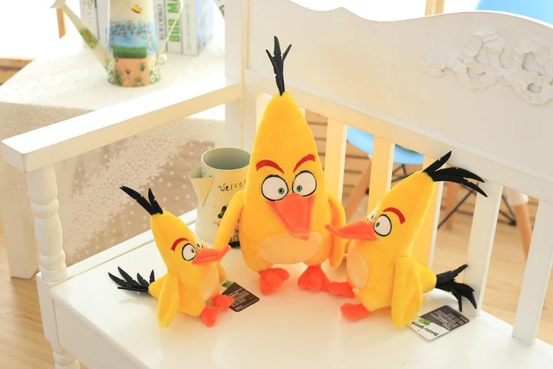 Angry Red Bird Chuck Bomb Bad Piggies Plüschtier Anime-Figuren Stofftier Weihnachtsgeschenke für Kinder Kindergeburtstagsgeschenk