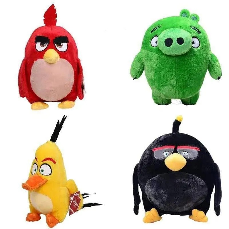 Angry Red Bird Chuck Bomb Bad Piggies Plüschtier Anime-Figuren Stofftier Weihnachtsgeschenke für Kinder Kindergeburtstagsgeschenk