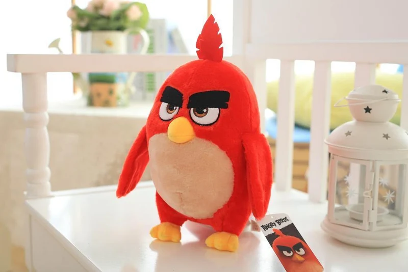 Angry Red Bird Chuck Bomb Bad Piggies Plüschtier Anime-Figuren Stofftier Weihnachtsgeschenke für Kinder Kindergeburtstagsgeschenk