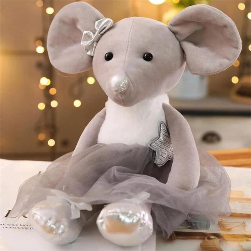 42CM süße Ballett Maus Plüsch Spielzeug schöne Dressing Tuch Tier Maus Puppen gefüllt weiche Baby Spielzeug Geburtstag Weihnachten Geschenke
