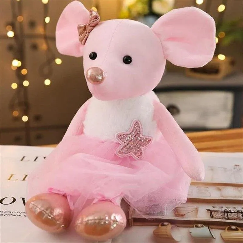 42CM süße Ballett Maus Plüsch Spielzeug schöne Dressing Tuch Tier Maus Puppen gefüllt weiche Baby Spielzeug Geburtstag Weihnachten Geschenke