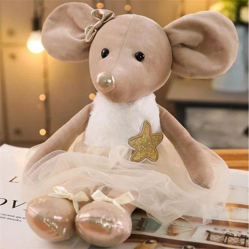 42CM süße Ballett Maus Plüsch Spielzeug schöne Dressing Tuch Tier Maus Puppen gefüllt weiche Baby Spielzeug Geburtstag Weihnachten Geschenke