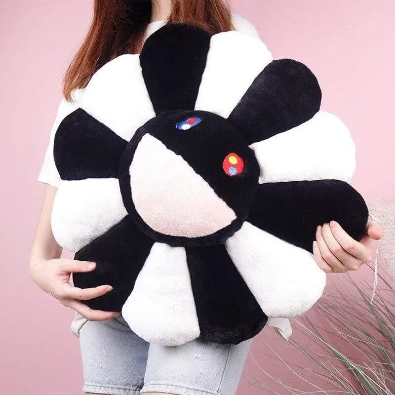40cm-60cm Sonnenblumenkissen Weiche Blume Gefüllte Puppe Kawaii Kaikai Kiki Buntes Plüschtierkissen Geschenk Sonnenblumenkissen