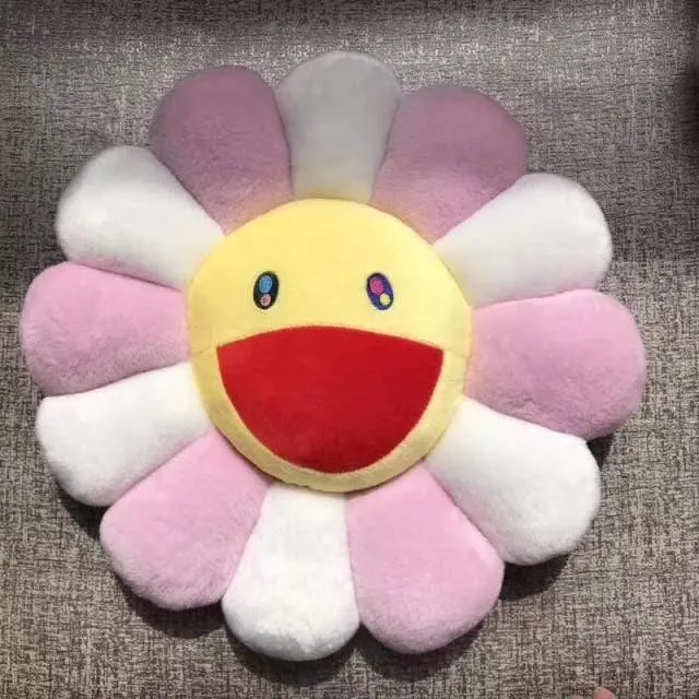 40cm-60cm Sonnenblumenkissen Weiche Blume Gefüllte Puppe Kawaii Kaikai Kiki Buntes Plüschtierkissen Geschenk Sonnenblumenkissen