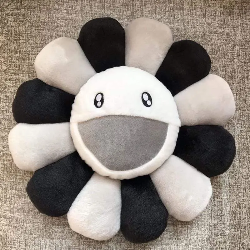 40cm-60cm Sonnenblumenkissen Weiche Blume Gefüllte Puppe Kawaii Kaikai Kiki Buntes Plüschtierkissen Geschenk Sonnenblumenkissen