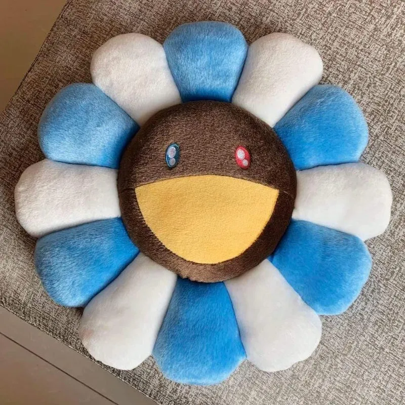 40cm-60cm Sonnenblumenkissen Weiche Blume Gefüllte Puppe Kawaii Kaikai Kiki Buntes Plüschtierkissen Geschenk Sonnenblumenkissen