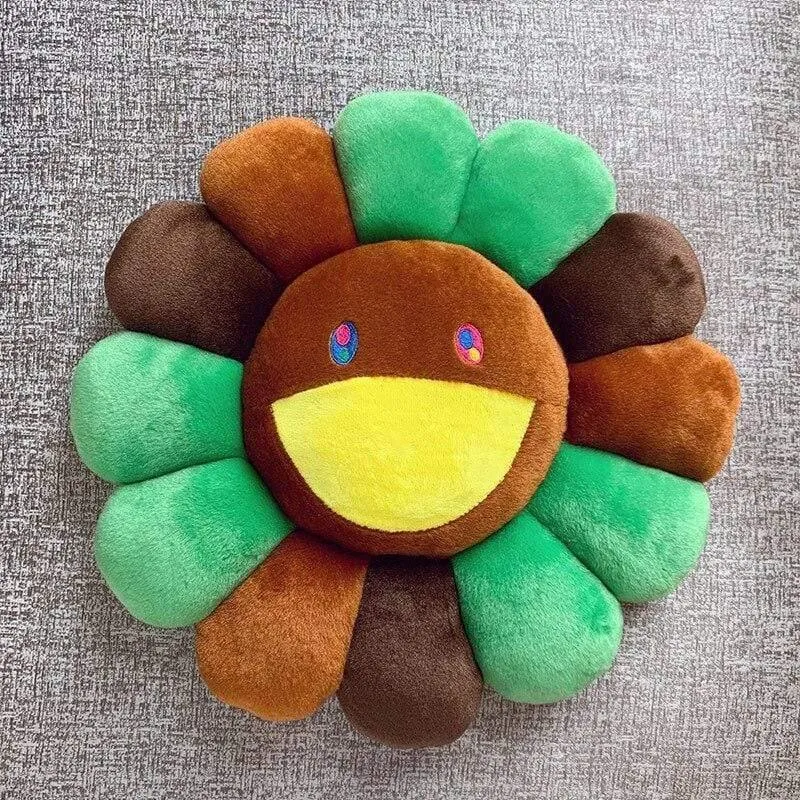 40cm-60cm Sonnenblumenkissen Weiche Blume Gefüllte Puppe Kawaii Kaikai Kiki Buntes Plüschtierkissen Geschenk Sonnenblumenkissen