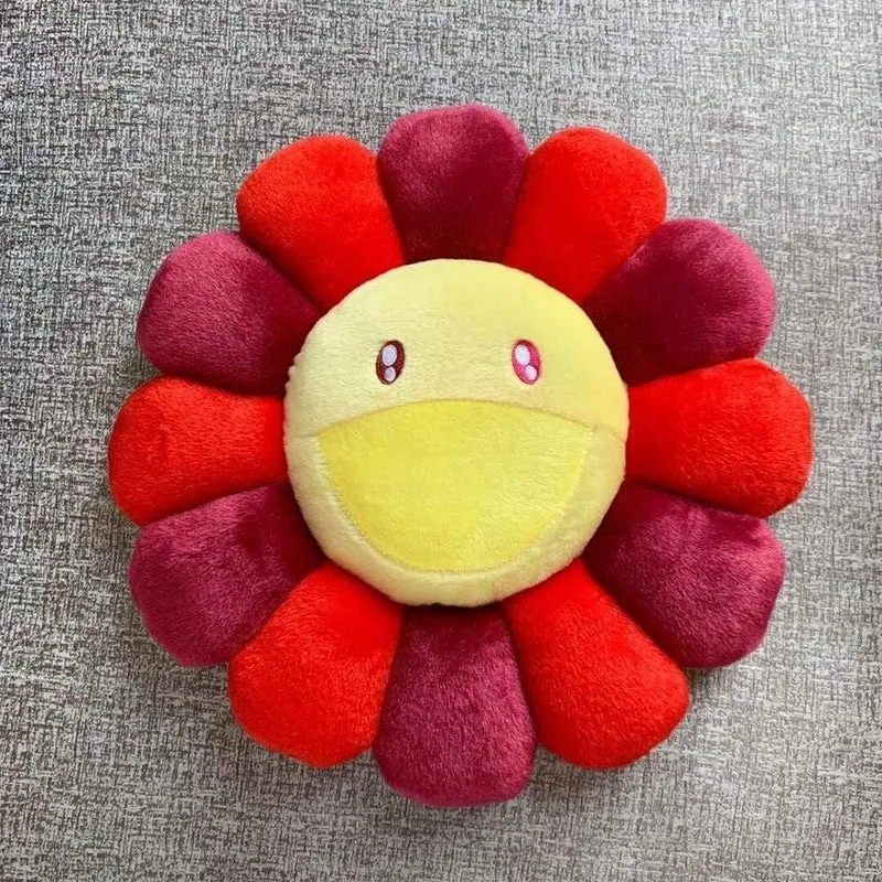 40cm-60cm Sonnenblumenkissen Weiche Blume Gefüllte Puppe Kawaii Kaikai Kiki Buntes Plüschtierkissen Geschenk Sonnenblumenkissen
