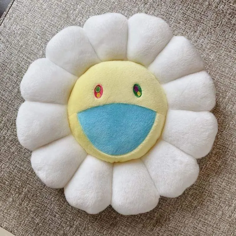 40cm-60cm Sonnenblumenkissen Weiche Blume Gefüllte Puppe Kawaii Kaikai Kiki Buntes Plüschtierkissen Geschenk Sonnenblumenkissen