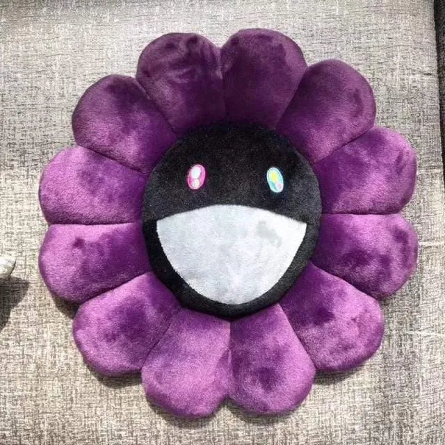 40cm-60cm Sonnenblumenkissen Weiche Blume Gefüllte Puppe Kawaii Kaikai Kiki Buntes Plüschtierkissen Geschenk Sonnenblumenkissen