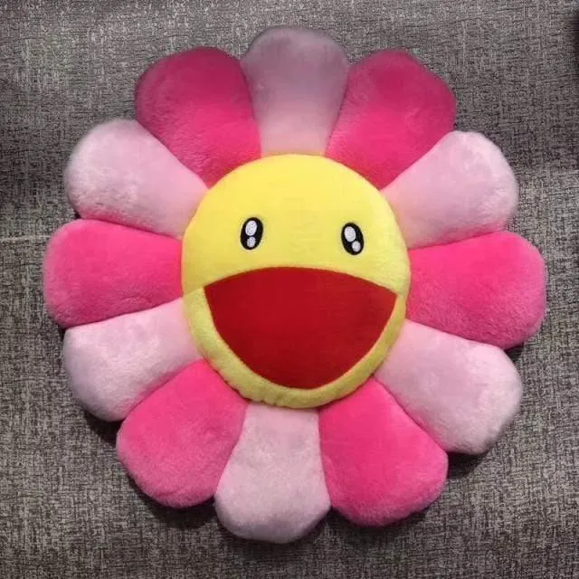 40cm-60cm Sonnenblumenkissen Weiche Blume Gefüllte Puppe Kawaii Kaikai Kiki Buntes Plüschtierkissen Geschenk Sonnenblumenkissen