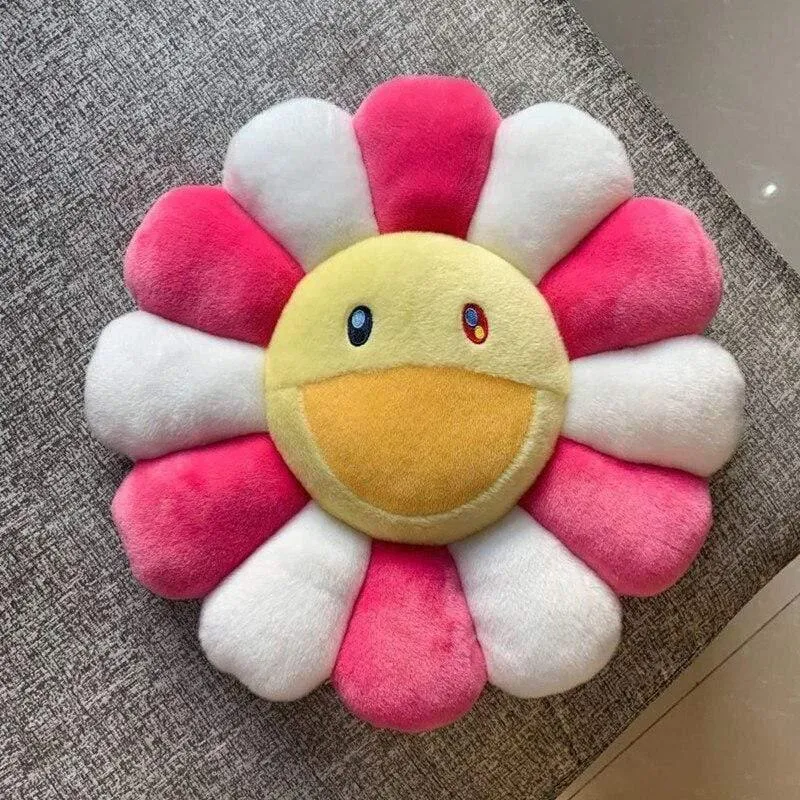 40cm-60cm Sonnenblumenkissen Weiche Blume Gefüllte Puppe Kawaii Kaikai Kiki Buntes Plüschtierkissen Geschenk Sonnenblumenkissen