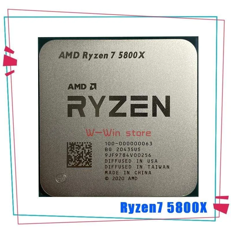 AMD Ryzen 7 5800X R7 5800X 3.8 GHz Achtkern-105-Gewinde-3-W-CPU-Prozessor L32 = 100M 000000063-4 Sockel AMXNUMX ohne Lüfter