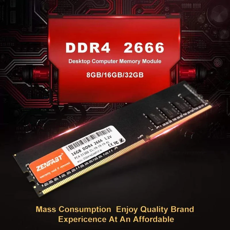 DDR3 DDR4 4 GB 8 GB 16 GB 32 GB Memoria Ram 1333 1600 2133 2400 2666 MHz Speicher Desktop Dimm Ram für PC Hohe Leistung