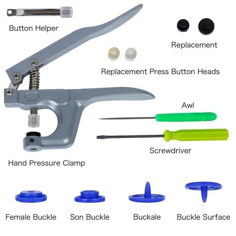 U-förmiger Verschluss Druckknöpfe & 360 Sätze T5 Druckknöpfe Kunststoffknöpfe Kit Druckknöpfe Stoffknöpfe DIY Näh- und Bastelwerkzeug