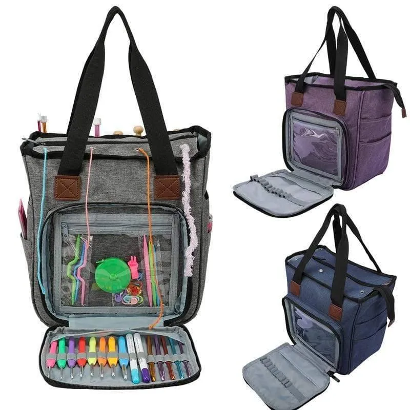 Strick Aufbewahrungstasche Garn Wolle Einkaufstasche Für Häkelnadel Stricknadeln Craft Garn Tasche Nähwerkzeuge Zubehör Organizer Fall