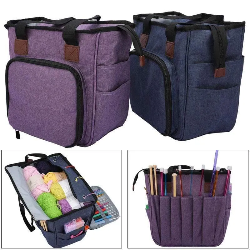 Strick Aufbewahrungstasche Garn Wolle Einkaufstasche Für Häkelnadel Stricknadeln Craft Garn Tasche Nähwerkzeuge Zubehör Organizer Fall