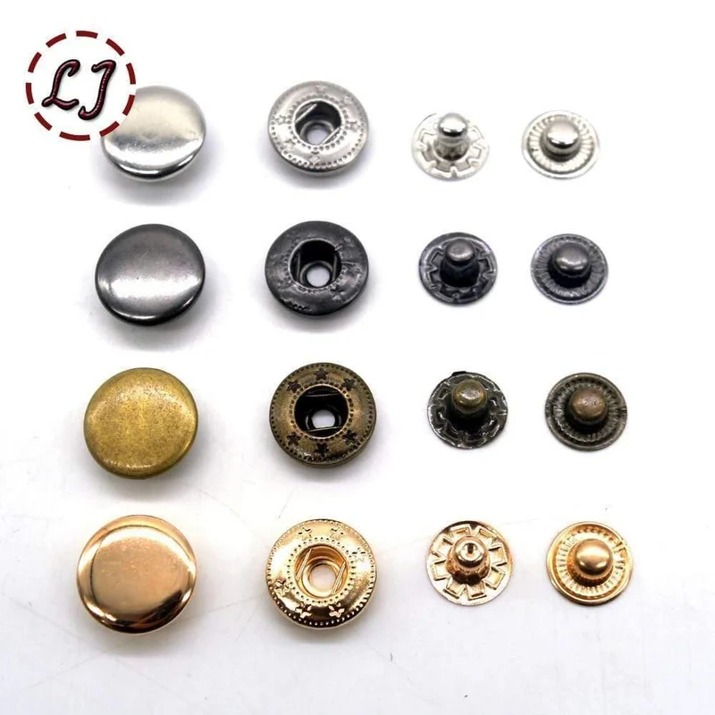 4 Farben (je 30 Sätze) Druckknöpfe + 4 Werkzeuge Metall-Druckknöpfe Druckknöpfe zum Nähen von Lederwaren, Kleidung, Taschen, Armbändern, Gürteln