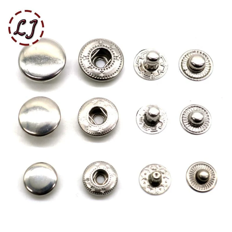 4 Farben (je 30 Sätze) Druckknöpfe + 4 Werkzeuge Metall-Druckknöpfe Druckknöpfe zum Nähen von Lederwaren, Kleidung, Taschen, Armbändern, Gürteln