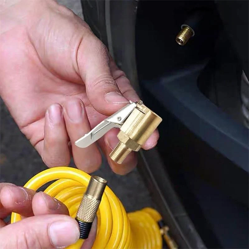 Auto LKW Messing Luftpumpe Chuck Reifen Ventil 8mm Pumpe Ventil Clip Clip Klemme Stecker Adapter