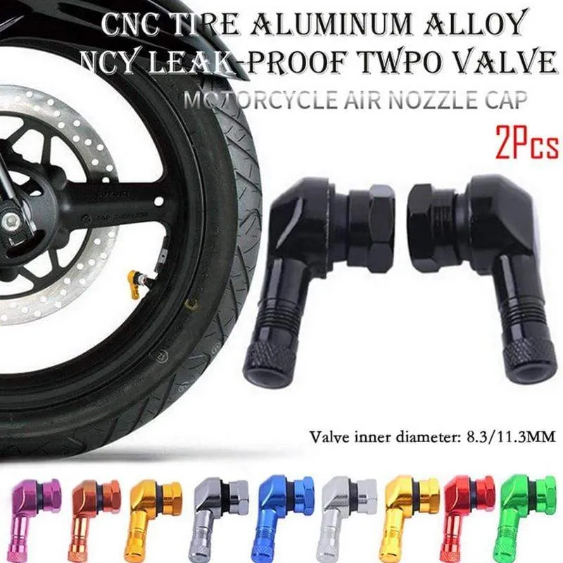 2 stücke 90 Grad CNC Motorrad Felge Reifen Rad Tubeless Ventil Vorbauten Für Felge Rad Teile Zubehör Waren