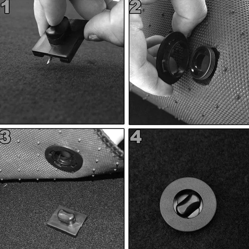 Universal Auto Boden Matte Verschluss Twist Lock Clips Teppich Befestigung Klemmen Schnallen Haken Boden Halter Ärmeln 10X Auto Zubehör