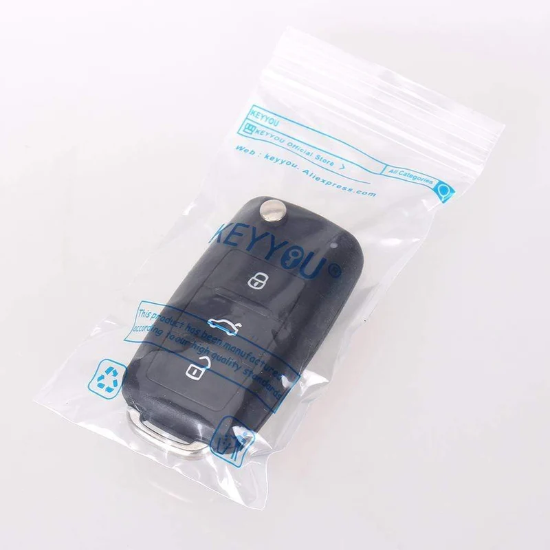 3 Tasten für VW Volkswagen Tiguan Golf Sagitar Polo MK6 Flip Fob Remote Folding Key Shell Uncut Blade