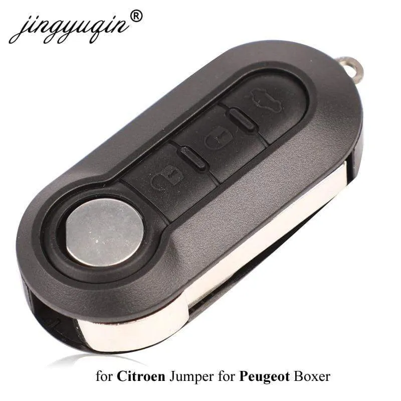 3-Tasten-Fernbedienung, aufklappbares Schlüsselanhängergehäuse für Citroen Jumper Nemo, Fit, Peugeot Boxer Bipper 2008–2015, Ersatzgehäuse