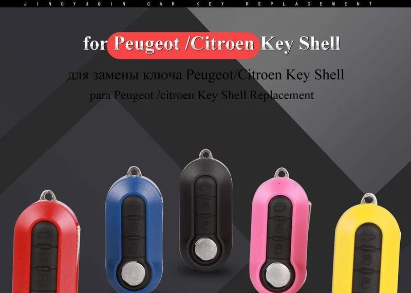 3-Tasten-Fernbedienung, aufklappbares Schlüsselanhängergehäuse für Citroen Jumper Nemo, Fit, Peugeot Boxer Bipper 2008–2015, Ersatzgehäuse