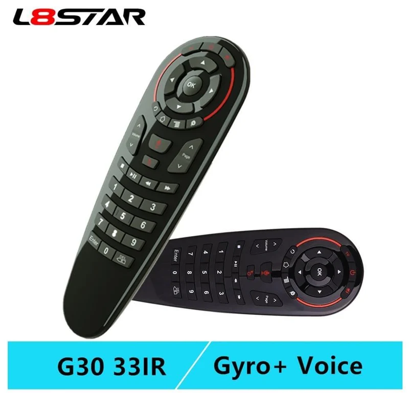 G30S Voice Air Mouse Universalfernbedienung 33 Tasten IR-Lernen Gyro Sensing Wireless Smart-Fernbedienung Für Android Tv Box X96 Mini