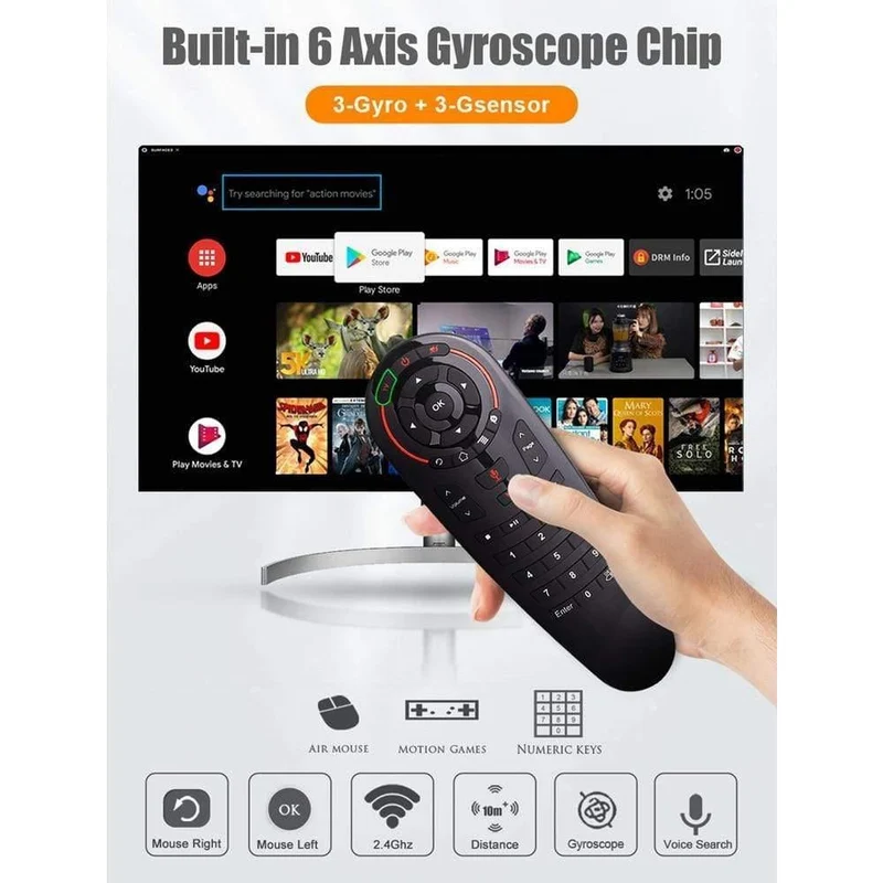 G30S Voice Air Mouse Universalfernbedienung 33 Tasten IR-Lernen Gyro Sensing Wireless Smart-Fernbedienung Für Android Tv Box X96 Mini
