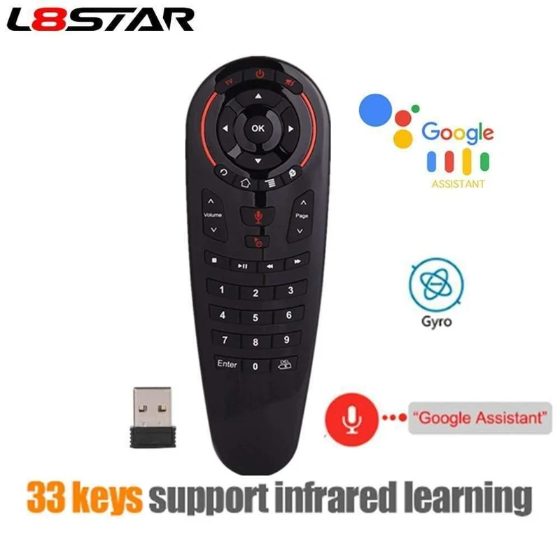 G30S Voice Air Mouse Universalfernbedienung 33 Tasten IR-Lernen Gyro Sensing Wireless Smart-Fernbedienung Für Android Tv Box X96 Mini