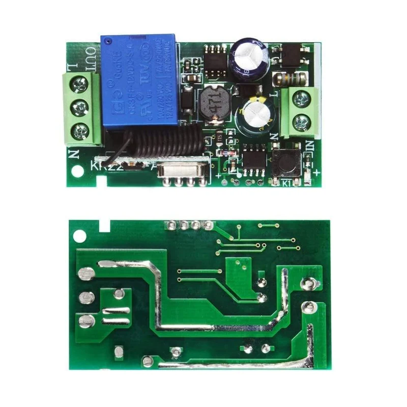 Rubrum 433MHz Universal Wireless-Fernbedienung AC 110V 220V 1CH RF Relais und Sender Fernbedienung Garagentor Licht Lüfter Home DIY