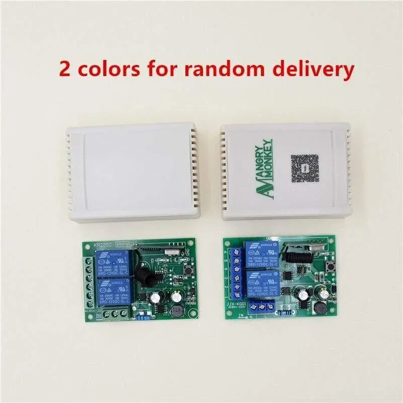 433 MHz Universal Wireless-Fernbedienungsschalter AC 250 V 110 V 220 V 2-Kanal-Relaisempfängermodul und 5-teilige RF 433-MHz-Fernbedienungen