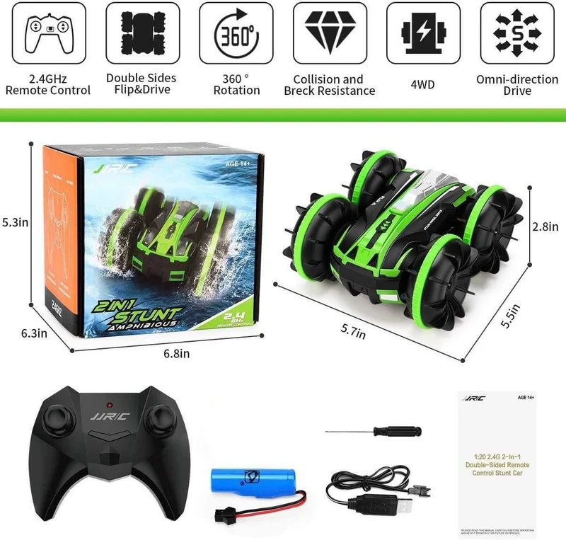 Q81 1:20 2.4G 2-in-1 RC Auto Fernbedienung Auto RC Stunt Auto Doppelseitige Drift Amphibien 360 Grad Rotation RC Fahrzeug Modelle
