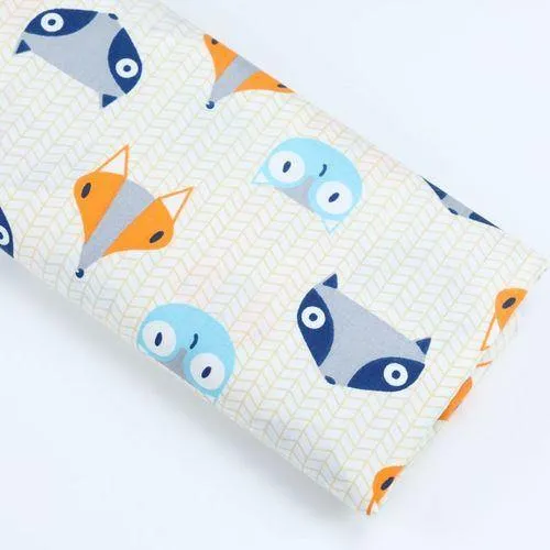 Meterware, Cartoon-bedruckter Kinder-Baumwoll-Quiltstoff, halber Meter zum DIY-Nähen, Patchwork-Stoff, Blattstoff