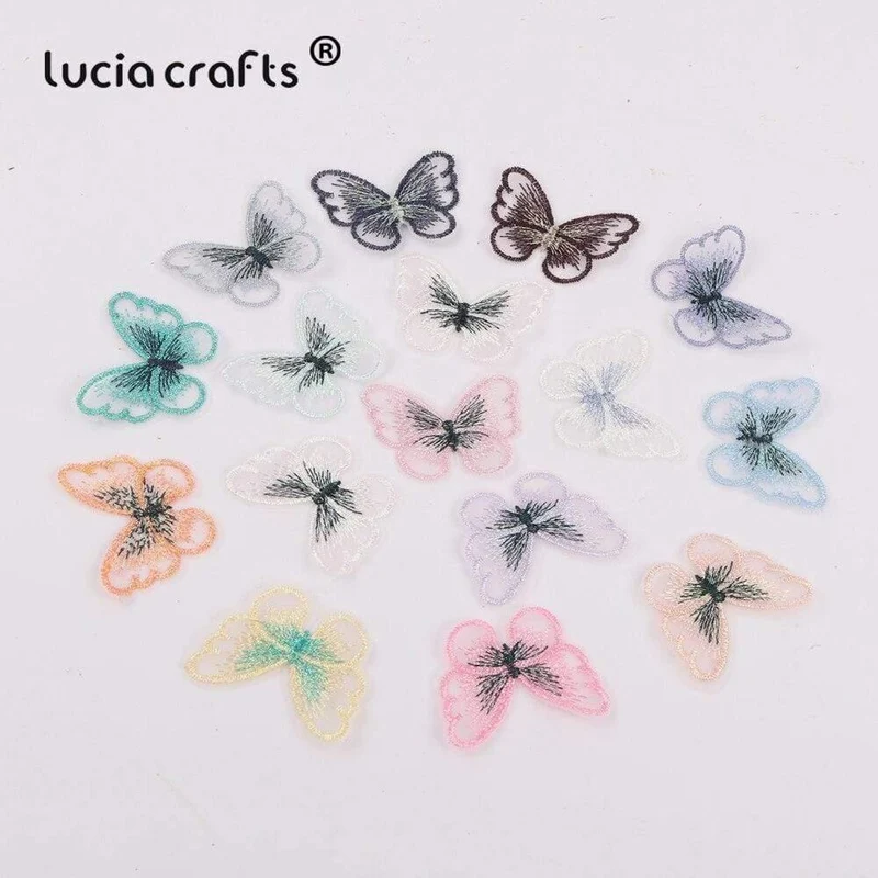 10/12 Stück Spitze Schmetterling Multi-Color Tuch Stickerei Patch Nähen auf Polyester DIY Patch L0919