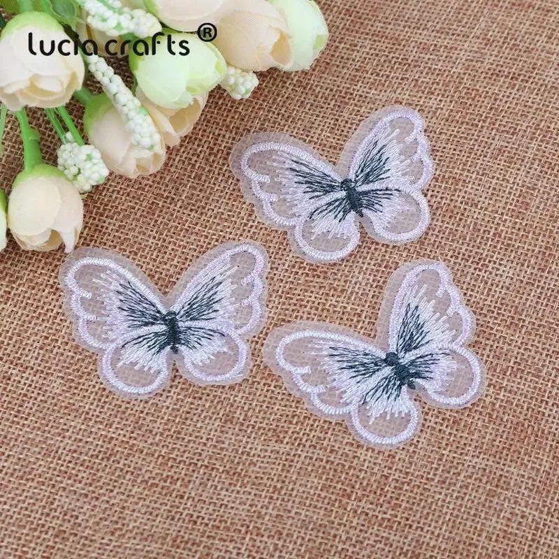 10/12 Stück Spitze Schmetterling Multi-Color Tuch Stickerei Patch Nähen auf Polyester DIY Patch L0919