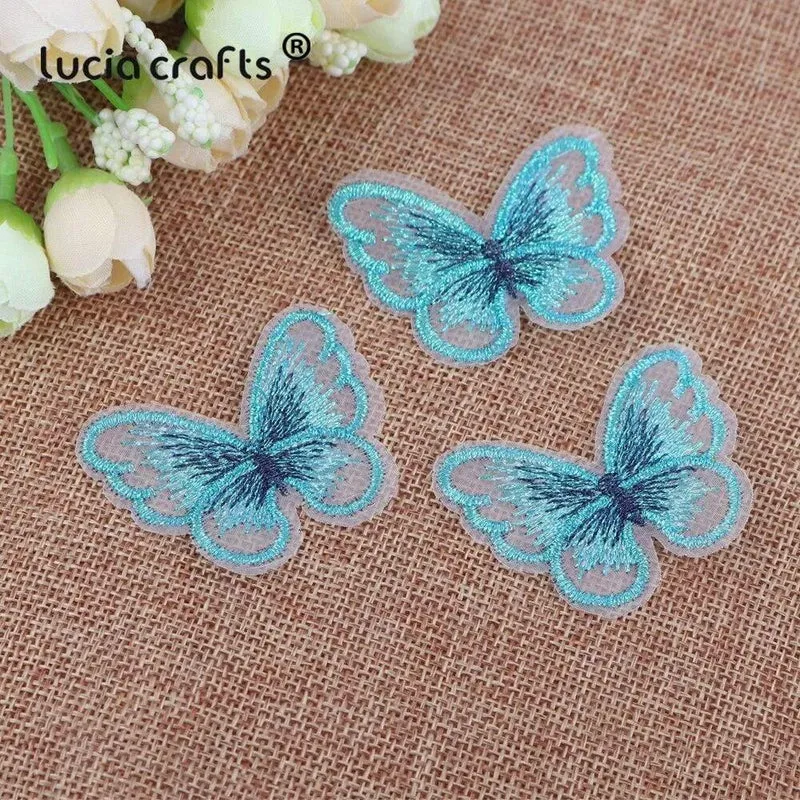 10/12 Stück Spitze Schmetterling Multi-Color Tuch Stickerei Patch Nähen auf Polyester DIY Patch L0919