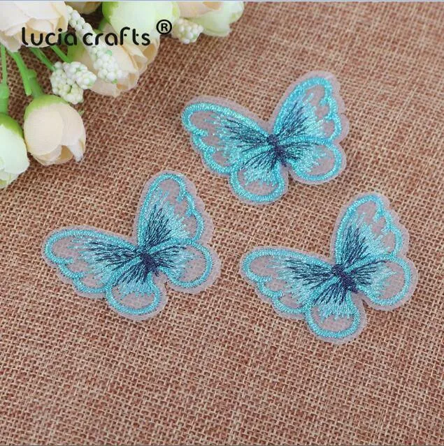 10/12 Stück Spitze Schmetterling Multi-Color Tuch Stickerei Patch Nähen auf Polyester DIY Patch L0919