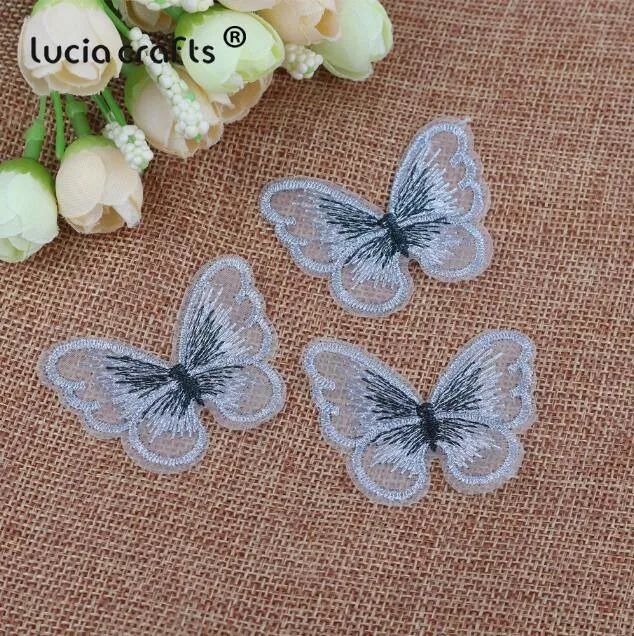 10/12 Stück Spitze Schmetterling Multi-Color Tuch Stickerei Patch Nähen auf Polyester DIY Patch L0919