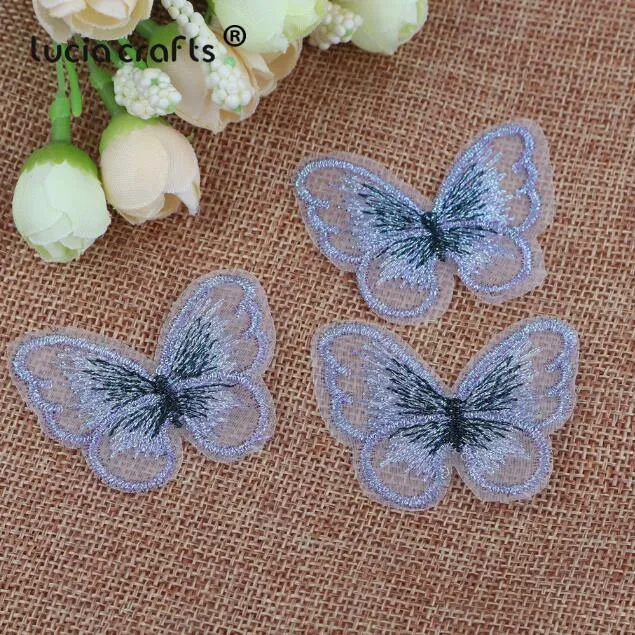 10/12 Stück Spitze Schmetterling Multi-Color Tuch Stickerei Patch Nähen auf Polyester DIY Patch L0919