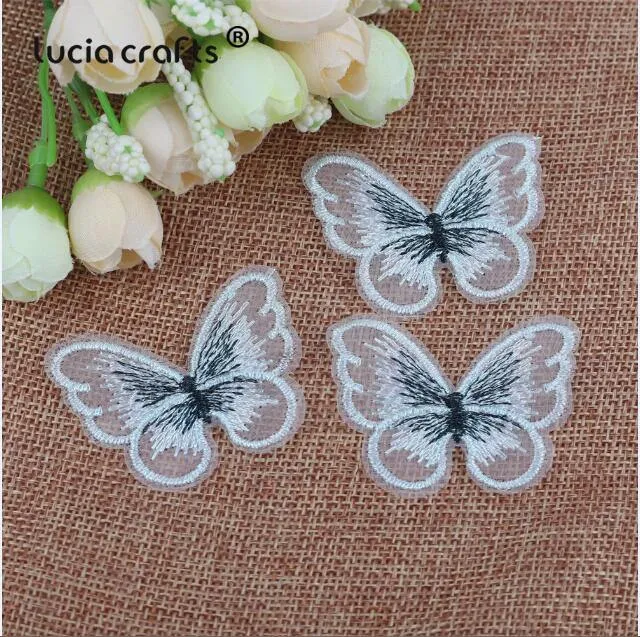 10/12 Stück Spitze Schmetterling Multi-Color Tuch Stickerei Patch Nähen auf Polyester DIY Patch L0919