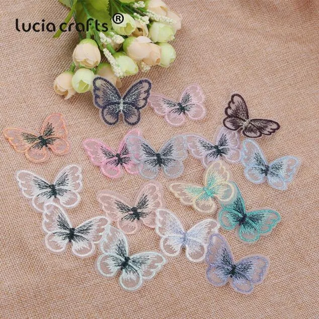 10/12 Stück Spitze Schmetterling Multi-Color Tuch Stickerei Patch Nähen auf Polyester DIY Patch L0919