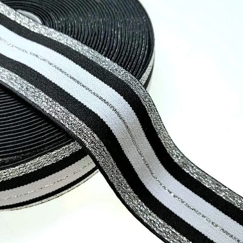 HL 40 mm 1 Meter/4 Meter Heißpräge-Nylon-Gummibänder DIY Gurtband Bekleidung Taschen Leggings Nähzubehör