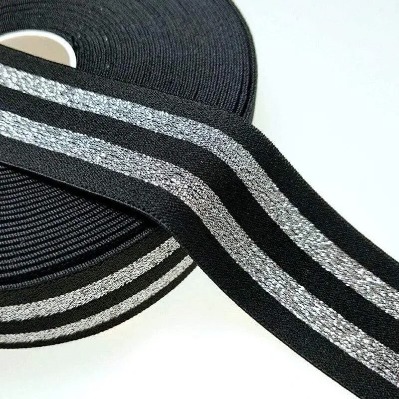 HL 40 mm 1 Meter/4 Meter Heißpräge-Nylon-Gummibänder DIY Gurtband Bekleidung Taschen Leggings Nähzubehör