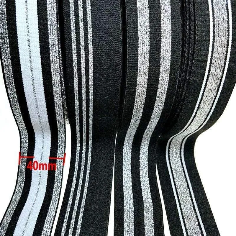HL 40 mm 1 Meter/4 Meter Heißpräge-Nylon-Gummibänder DIY Gurtband Bekleidung Taschen Leggings Nähzubehör